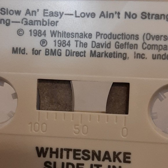 Whitesnake Slide It In Cassette Tape 1984 Metal Heavy Metal RCA Records READ - Picture 4 of 12